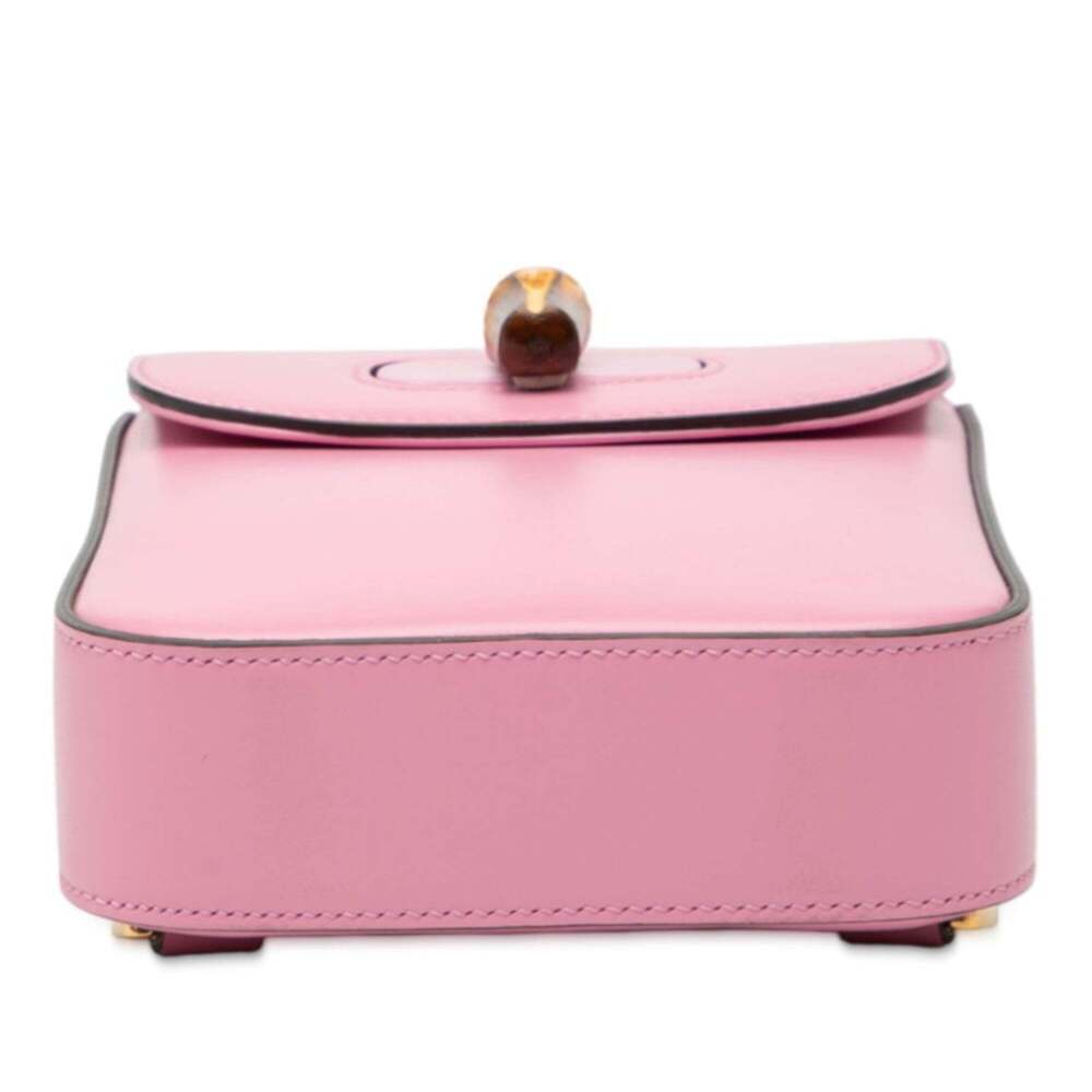 GUCCI Authentic Pink Leather Bamboo Backpack - Picture 3 of 7